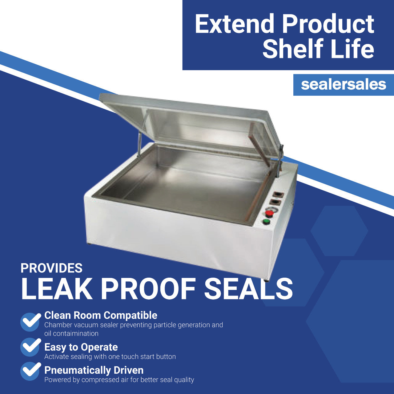 AVC-20 - 20" Table Style Vacuum Chamber Sealer - External Compressor Required