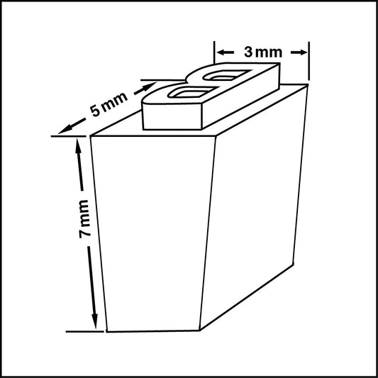 Typesets for CBS-880, FR-770 Band Sealers, Convex