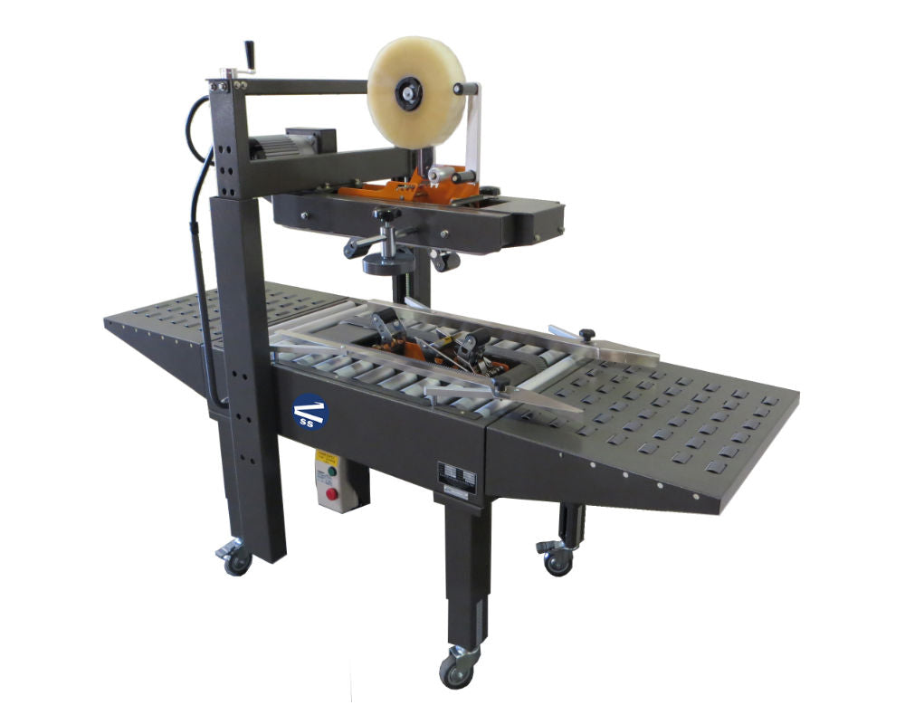 Semi-Automatic Uniform Carton Sealer w/ 2 Top and Bottom Drive Belts