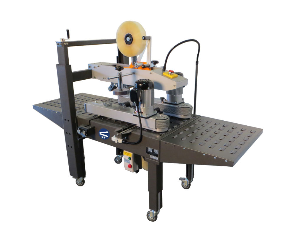 Semi-Automatic Uniform Carton Sealer w/ Side Drive Belts