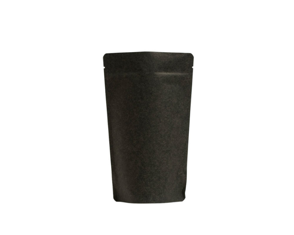 4oz (110g) Stand Up Zip Pouches, Black Kraft, 500pcs