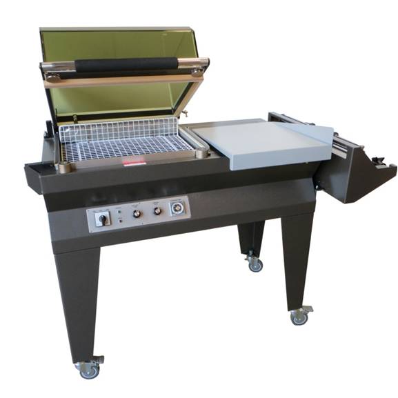 SS L-Bar Sealer w/ Hooded Shrink Tunnel