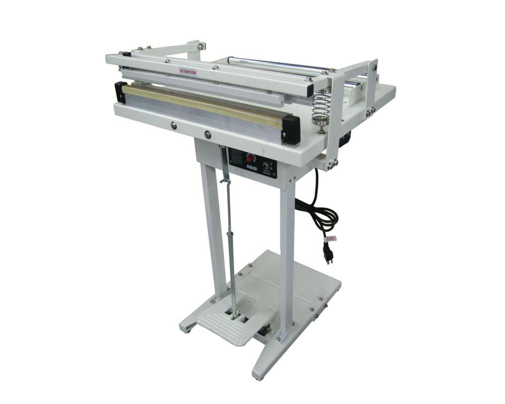 18" W-Series Foot Sealer w/ Sliding Cutter & Film Roller w/ 5mm Seal Width