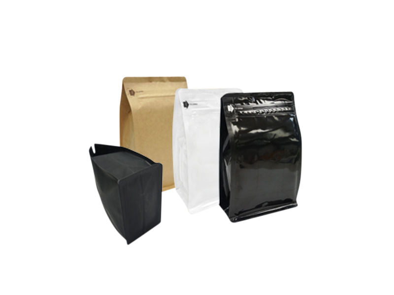 12oz (340g) Foil Square Bottom Gusseted Bags w/ E-Zip