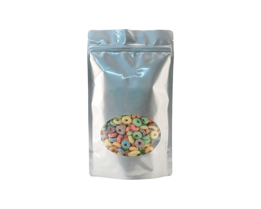 16oz Oval Window Stand Up Zip Pouches