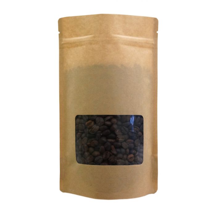 16oz Oval Window Stand Up Zip Pouches