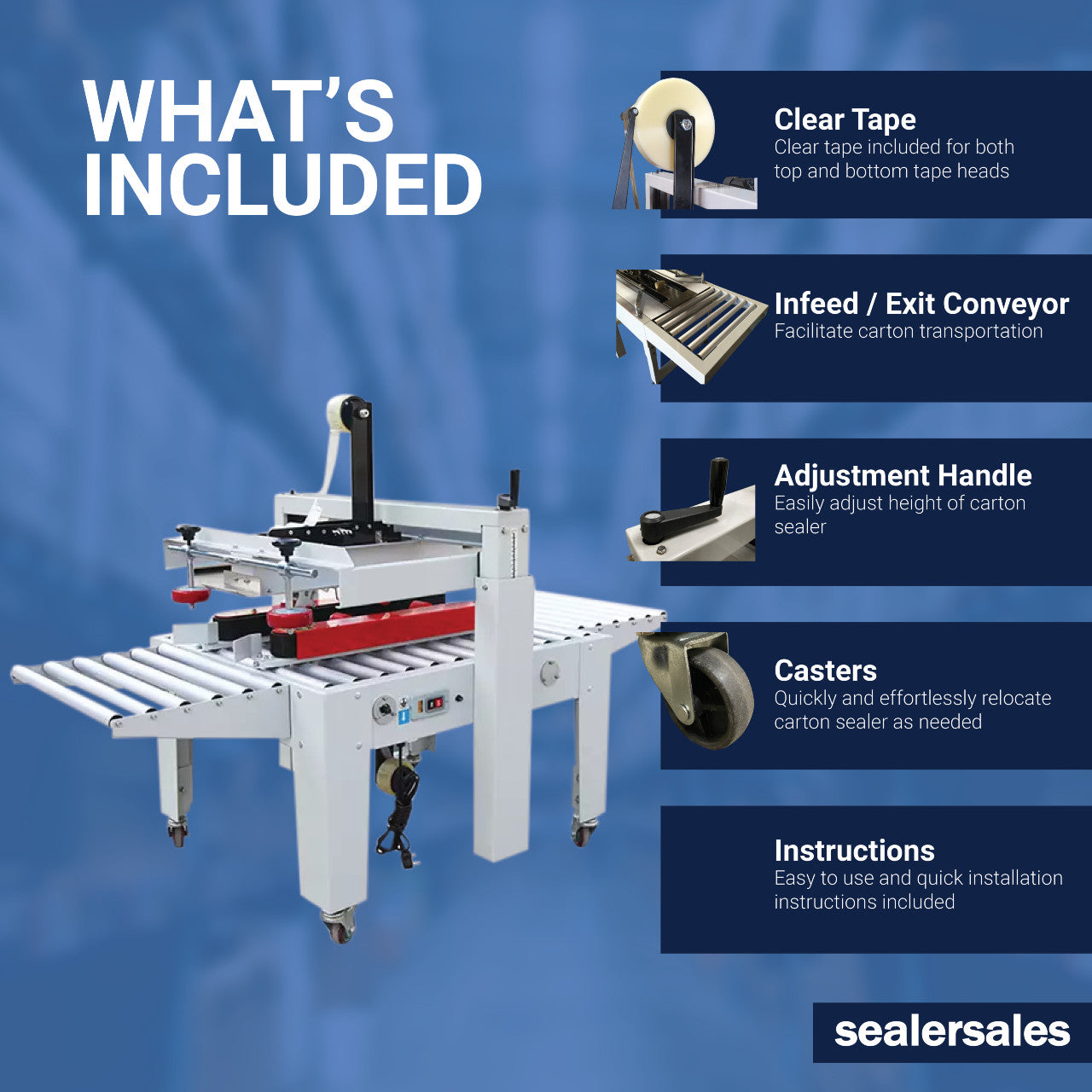 CS-5050AS Low Profile Semi-Automatic Carton Sealer