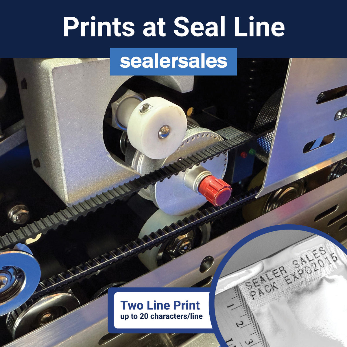 HR-MV980ZQ Horizontal, Right Feed, Dry Ink Coding, Air Suction and Gas Flush Band Sealer