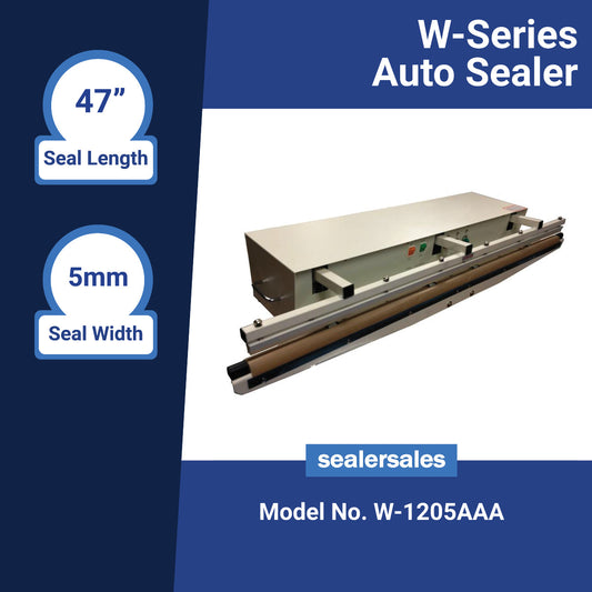 W-1205AAA:  47" W-Series Automatic Impulse Sealer w/ 5mm Seal Width