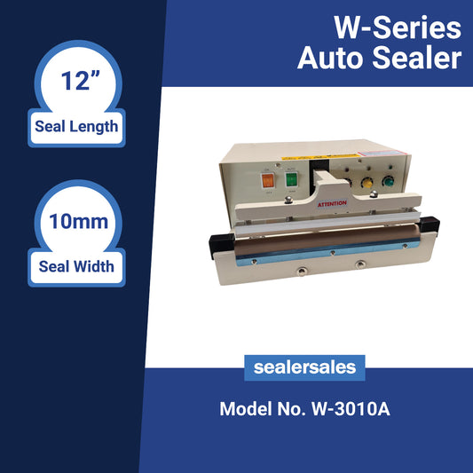 W-3010A:  12" W-Series Automatic Impulse Sealer w/ 10mm Seal Width