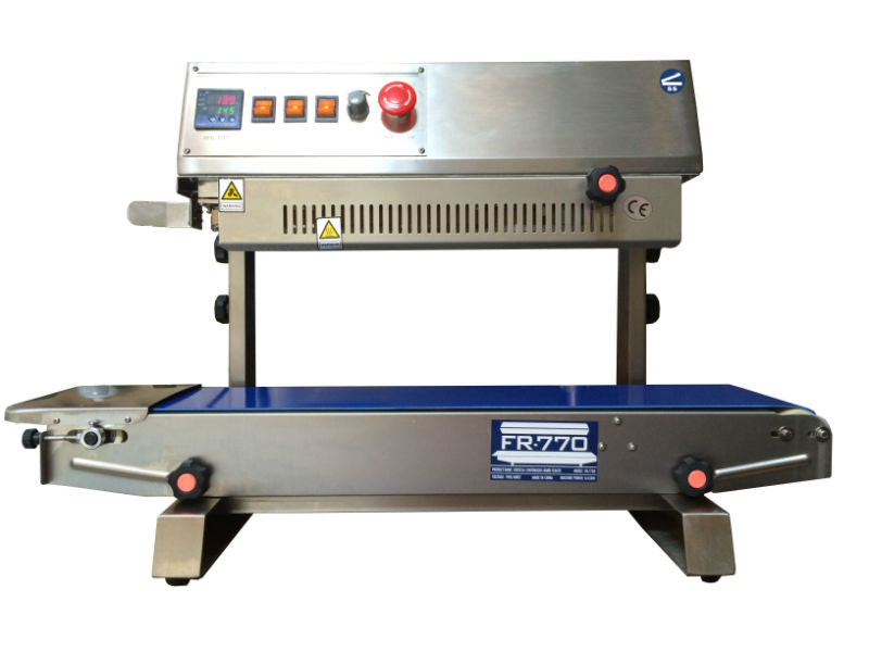 FR-770II Continuous Band Sealer: Vertical, Embossing, Left Feed