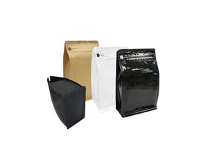 16oz (450g) Foil Square Bottom Gusseted Bags w/ E-Zip